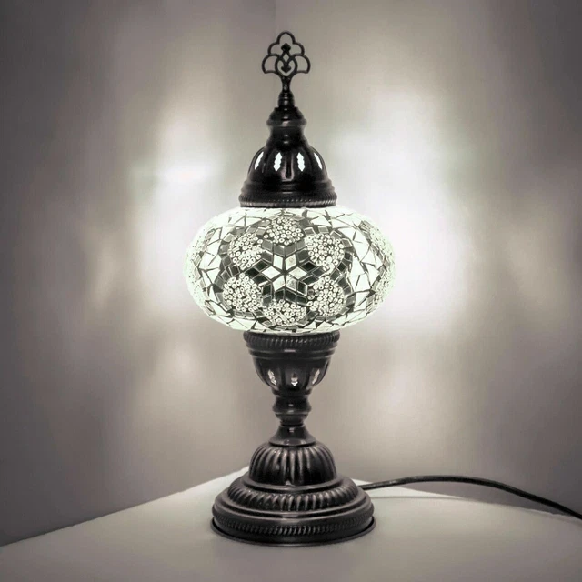 Lampada tavolo da scrivania con lampada multicolore a mosaico marocchino turco