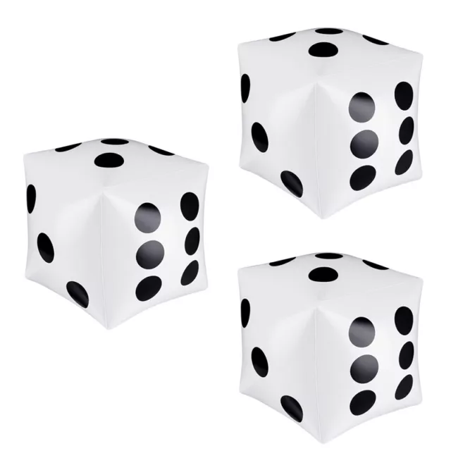 3 Pack Jumbo Inflatable Dice 12 Inch for Game Pool Toys C7B42329