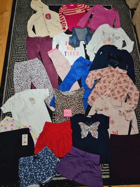#A68💜 Huge Bundle Of Girls Clothes 6-7years NEXT GEORGE H&M GAP F&F PRIMARK