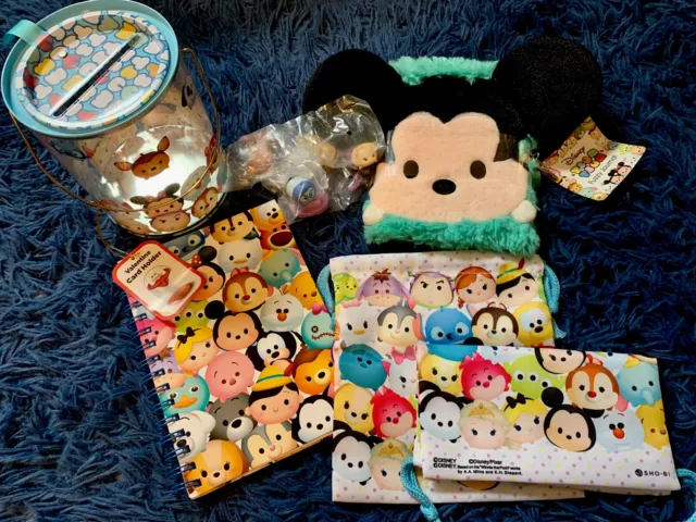 Disney TSUM TSUM Lot Stationary, Bags, Diary w/ Lock & key & MORE!