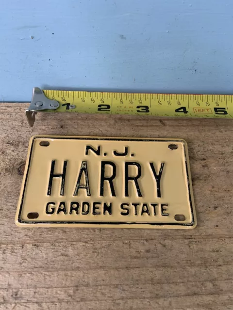 Old School JERSEY Bike License Plate- “HARRY ”-SCHWINN Stingray,Mongoose BMX Old School JERSEY Bike License Plate- “HARRY ”-SCHWINN Stingray,Mongoose BMX