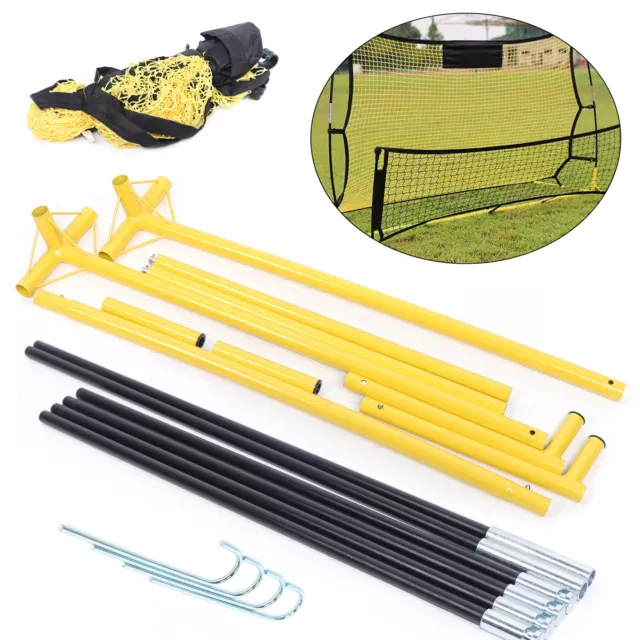 2-in-1 Football Soccer Training Pro Dual Double Side Rebounder Skill Net Folding