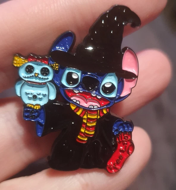 STITCH PIN BADGE Stitch Dressed As Harry Potter With Scrump As Hedwig ...