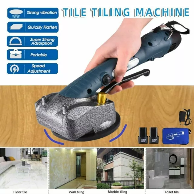 Electric Tile Vibrator Professional Tiling Machine Suction Cup Floor Laying Tool