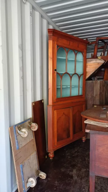 Victorian West Wales Mahogany Double Corner Cupboard