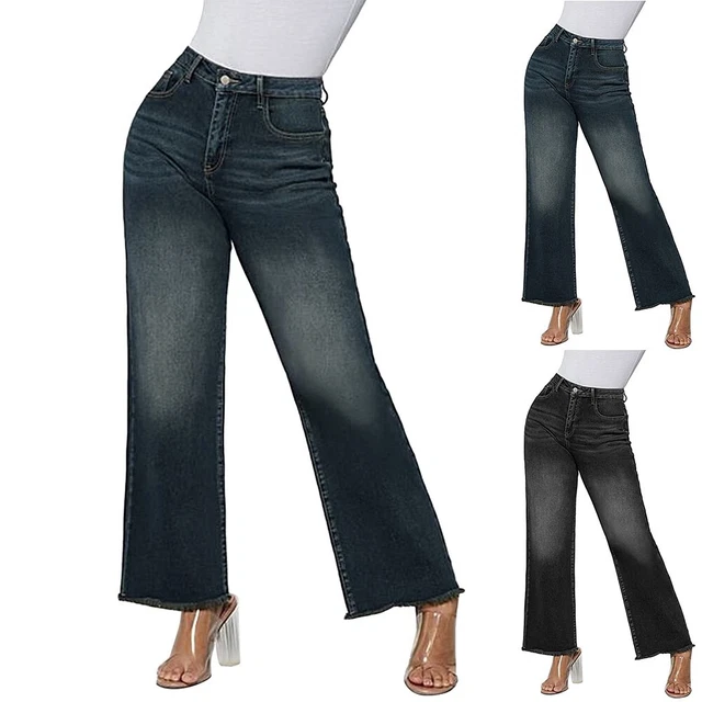 Jean Baggy Pour Fille Taille Haute - Élastique à La Taille, Style Y2K Vintage, Pantalon Large Décontracté - 3