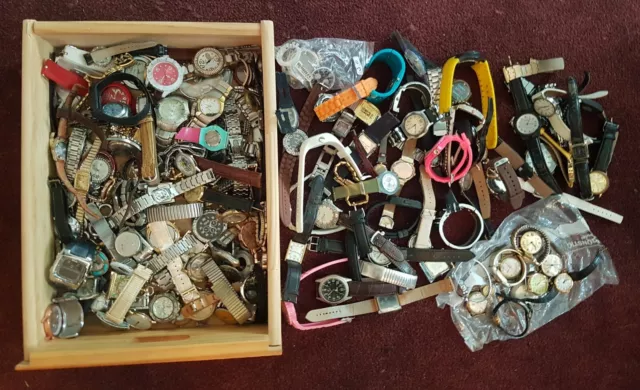 Uhr Armbanduhr - Großes Konvolut Bastler Uhren, Uhren Schrott, Quarz, Mechanisch