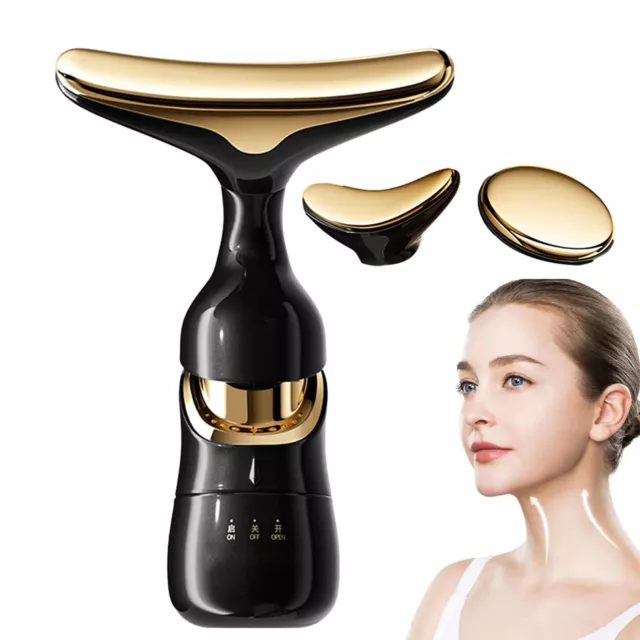 Face Massage Roller Electric Firming 3 Heads Lifting Device Face Roller Facial