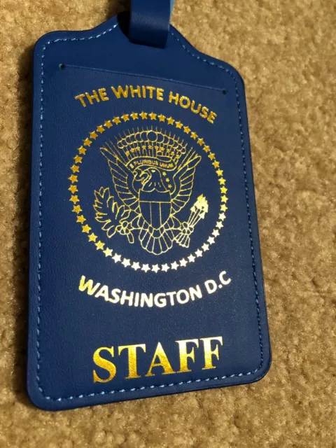 Gold Presidential Seal,Blue White House Staff Luggage Tag (Set Of Four Tags)