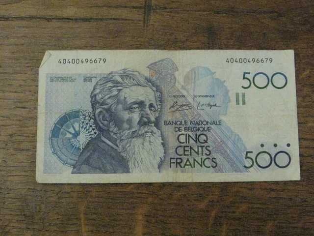 BELGIQUE: Billet de 500 Francs Type: CONSTANTIN MEUNIER