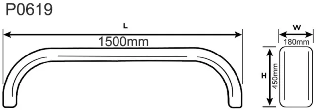 2 x Horse Box Trailer Mudguard for Ifor Williams HB505 HB510 HB401 JT1878 P0619 3