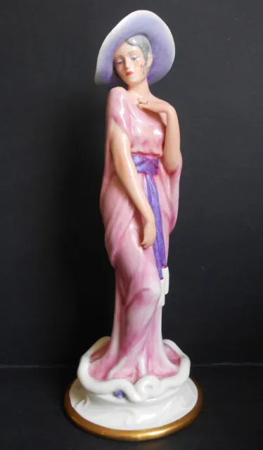 Sandro Maggioni ~ Galos Art Deco Lady Posing Figurine ~ Same As Capodimonte