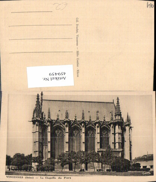 459459,Ile-de-France Val-de-Marne Vincennes La Chapelle du Fort Kirche Kapelle