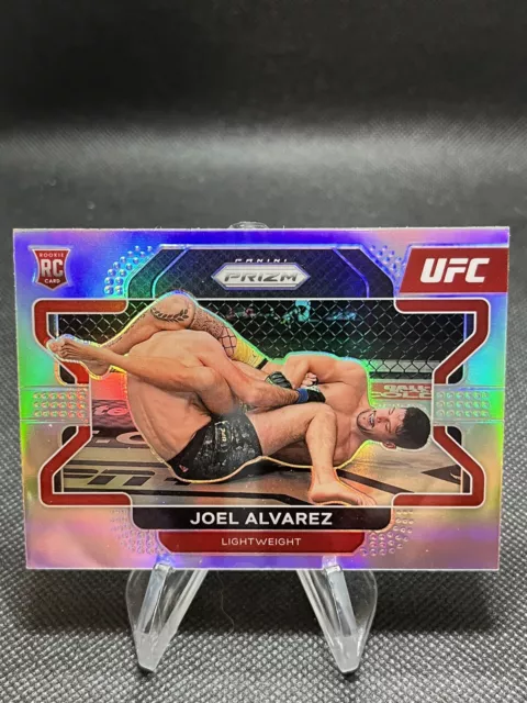 2022 Panini Prizm UFC MMA #93 Joel Alvarez Silver Holo Refractor RC Rookie Card