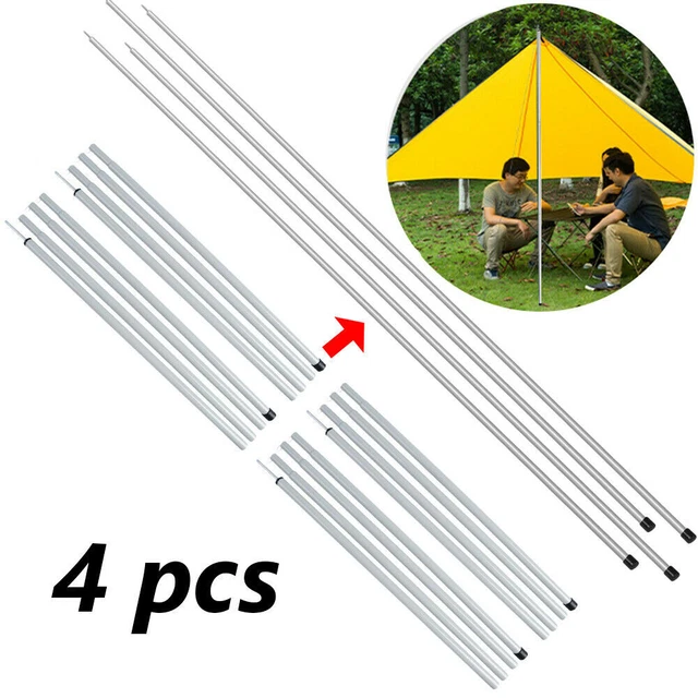 4 set Zeltstange teleskop 200cm Teleskopstangen für Tarp Zelt, Camping Zelt