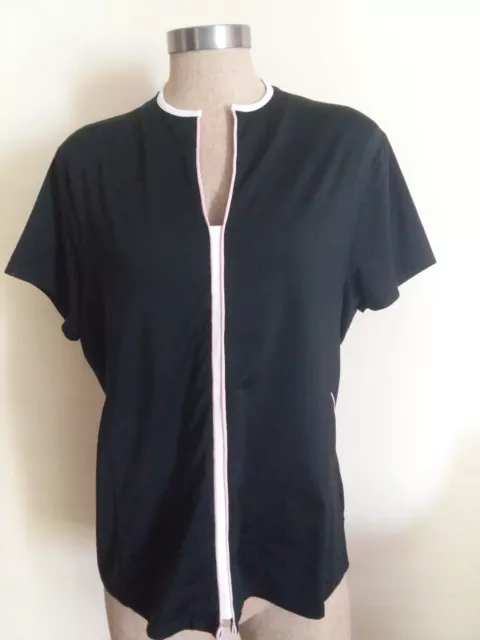 Cutter & Buck Womens Size XL T-Shirt Black Short Sleeve Dry Teck wicking EUC