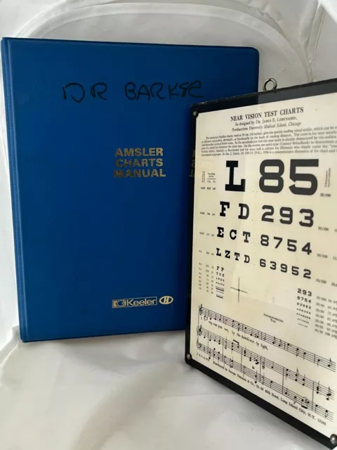 Amsler Charts Manual & Lebensohn Near Vision Test Charts Vintage Optometry Tools