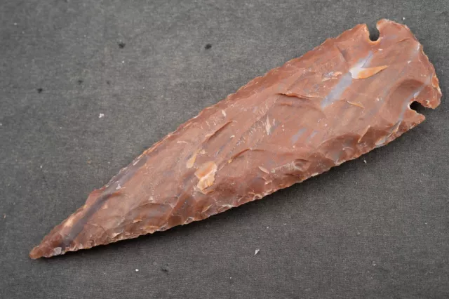 5" Flint Spearhead AMAZING COLOR USA Spear Point Knife Blade Arrowhead 745