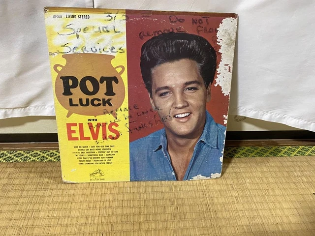ELVIS PRESLEY POT Lucky Uk English Gb Board Lp Mono Rack EUR