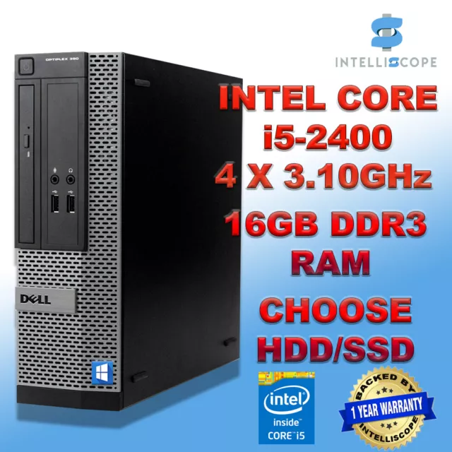 Schnelle günstige Dell oder HP i5 Desktop/SFF 16GB HDD SSD Windows 10 PC Computer WiFi