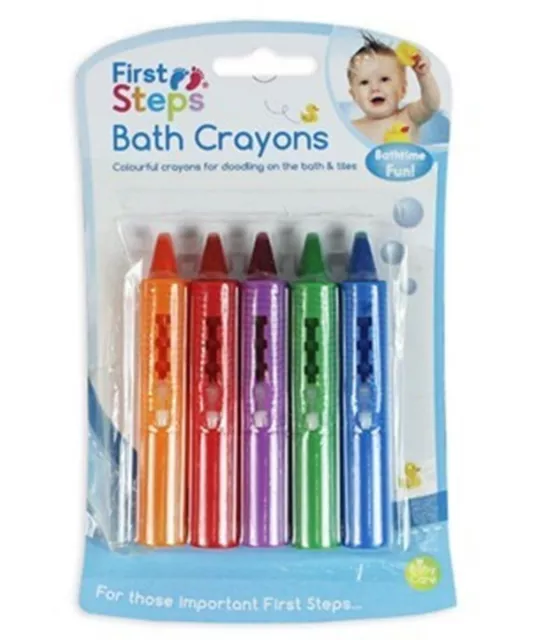 Baby Bath Crayons Pack of 5 Non Toxing Education Toy Easy Washable UK Seller