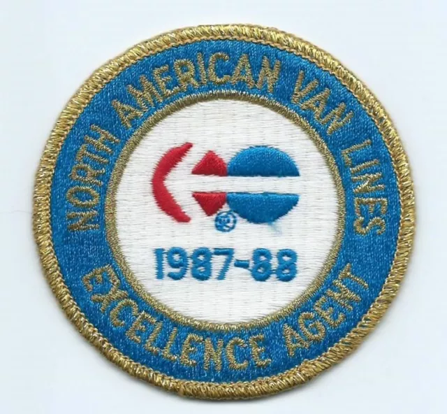 North American Van Lines Excellence agent 1987-88 driver patch 3-1/8 #1245