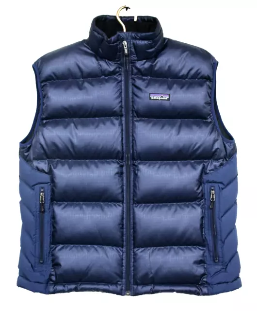 PATAGONIA Men's Goose Down Puffer Vest Size Medium Navy Blue 84631F8