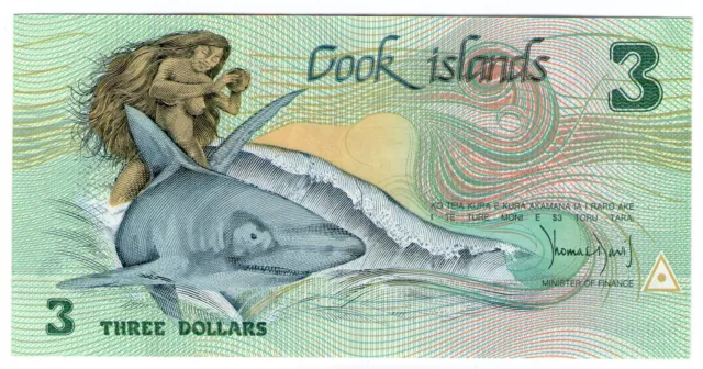 **   COOK Islands       3  dollars   1992   p-6    UNC   **