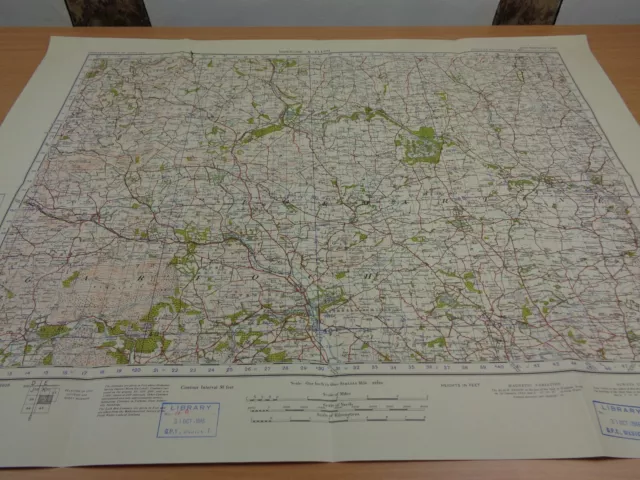 WW2 map "INVERURIE & ELLON" with SECRET ROCKET BASE INK STAMP (V1 & V2 ROCKETS)
