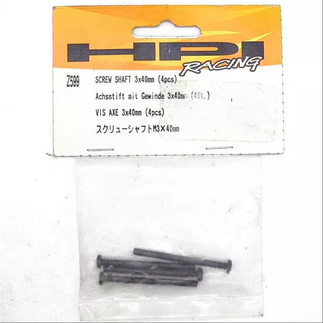 RC HPI 3 x 40 mm Screw Shaft Shafts Hinge Pins Steel Black (4) Z599