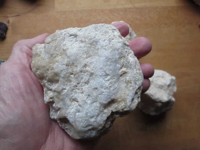 3 Stück Bergkristalldruse ungeöffnet zum knacken ca. 1,7 kg Marokko 2