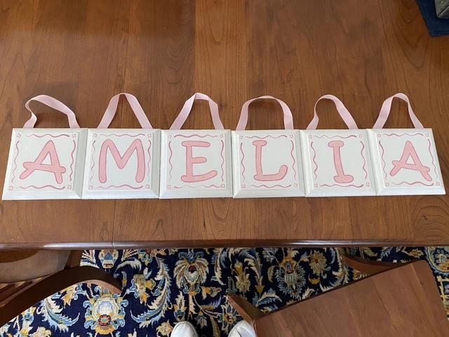 Wood letters “Amelia” For Nursery Or Child’s Room