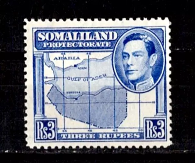 Somaliland GV1 1938 Rs.3 Bright Blue SG103 MH