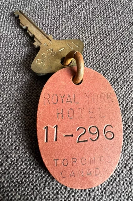 Vintage Royal York Hotel Toronto CANADA Landmark Hotel Key Fob Room 11-296