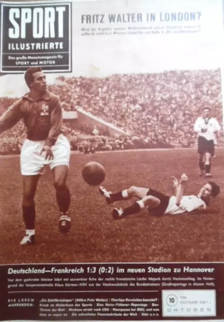 SPORT-ILLUSTRIERTE 10 - 1954 B Deutschland-Frankreich 1:3 Heinz Fütterer Fußball