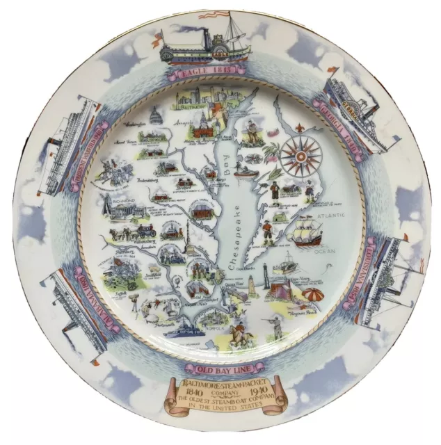 Baltimore Steam Packet Company Old Bay Line Chesapeake Ferry Reproduction Plate