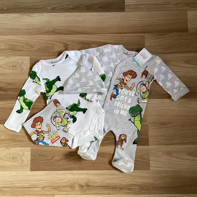 Baby Boy Clothes 9-12 months New Tags Disney Toy Story Bodysuit Babygrow Bib Hat