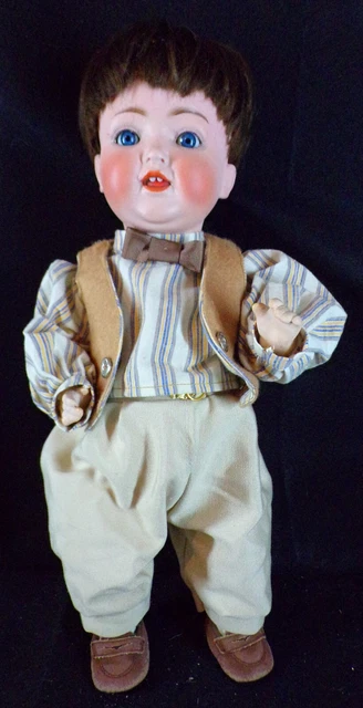 POUPEE ANCIENNE TETE BISCUIT - BEBE CARACTERE NOIR HEUBACH