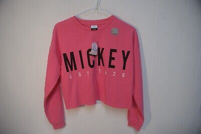 Disney George Girls Mickey Mouse Sweatshirt -Pink- Age 11-12 Years Nwt (Na22)