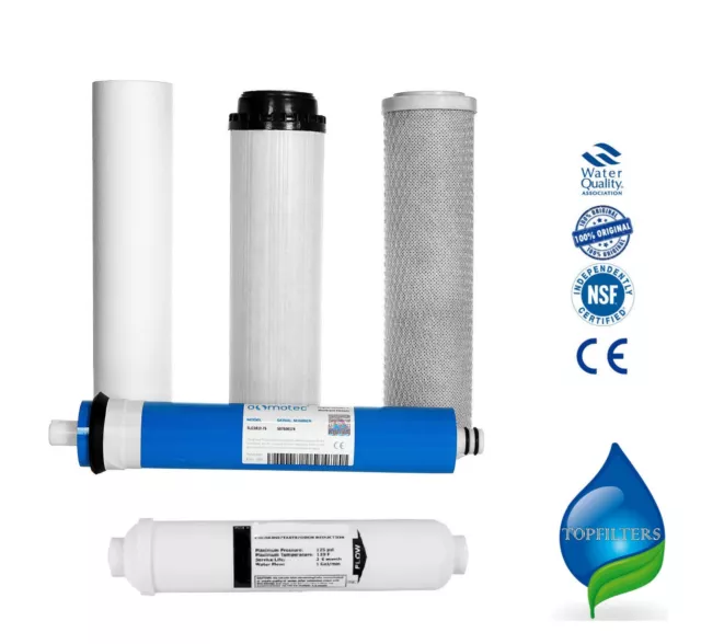 5 Stage Reverse Osmosis RODW Pre& Post Mineral Water Filter Replacement Set