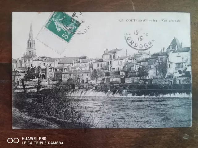 CPA - 33 - COUTRAS - Vue générale