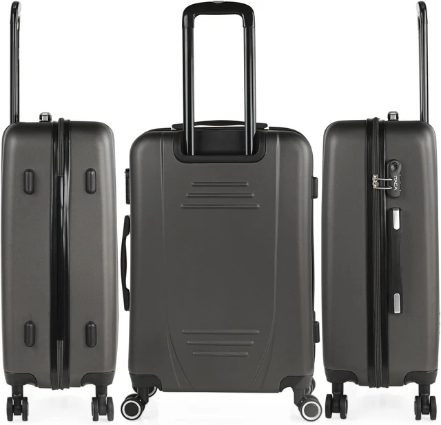 Valigia Rigida 23kg JASLEN Toulouse Senape - Grande 80L Trolley ABS Con Ruote Silenziose, Leggera