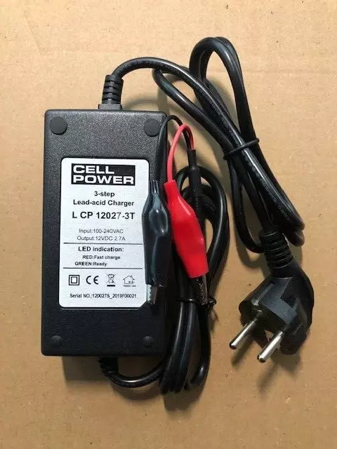 1 Pieza Cargador L CP 12027-3t Cell power - 12V-2.7A - 120 x 60 x 38mm