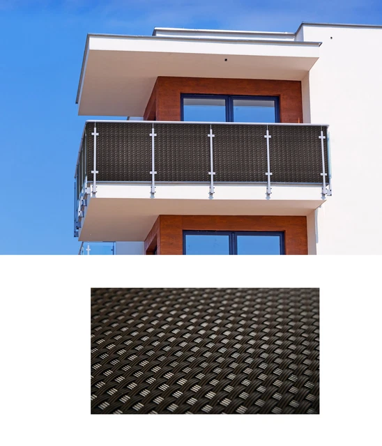 AXT SHADE Frangivisto Balcone Protezione Impermeabile Copri Ringhiera Balcone Privacy Frangivento Protezione UV con Occhielli e Fascetta per Terrazza Esterno 90x300cm-Antracite