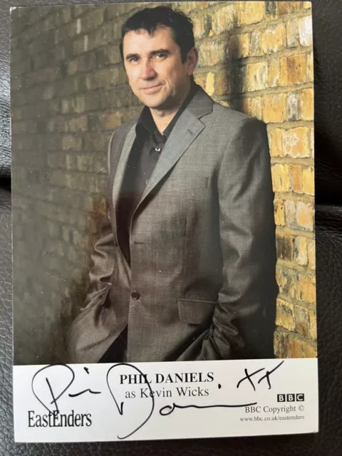 BBC EastEnders PHIl DANIELS as Kevin Wicks Hand Signed Cast Card Autograph