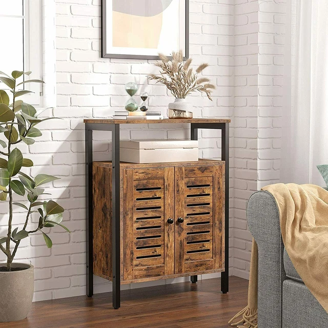 Armoire Buffet Shabby Chic Palazzo INT - Blanc Vintage - 102x40x165 Cm - Livré Assemblé