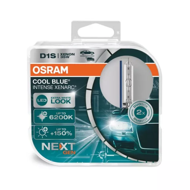 Kit 2 Ampoules Xénon auto Osram XENARC® COOL BLUE® INTENSE D1S NextGen 66140CBN-