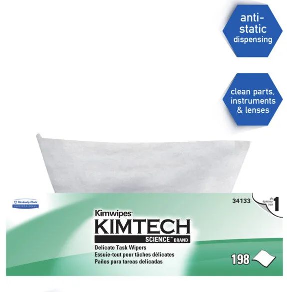 Kimtech Science 34133 KimWipes Delicate Task Wipes 198/box Electronics Wipes