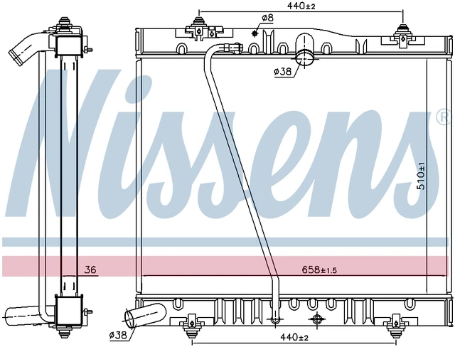 NISSENS COOLANT RADIATOR 646916 for TOYOTA HIACE MK V (2005) HIACE 2.7 ...