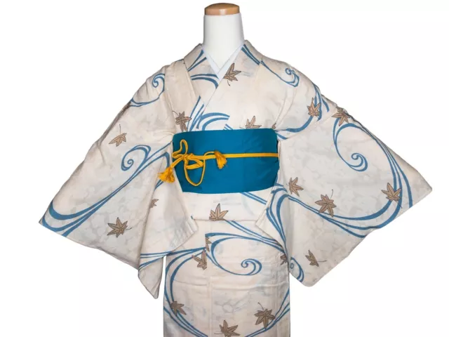 Vintage Unworn, Off-White Cotton Summer Yukata By Designer Junko Koshino: May21X